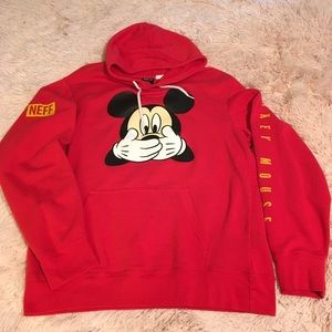 ECU NEFF Mickey Mouse Hoodie Size Medium